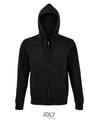 Heren Hooded Sweater Sols Zip Spike Zwart